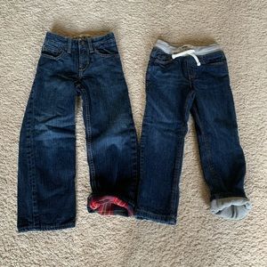 Duo of Lined Denim